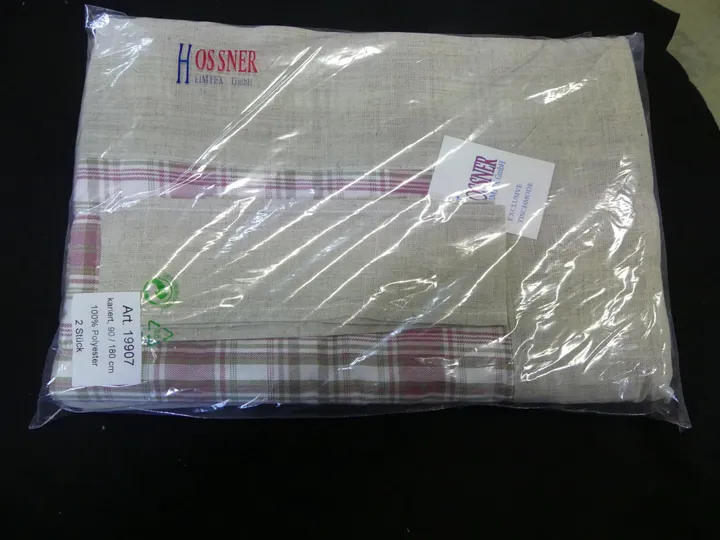 Posten Vorhänge kariert, 100% Polyester Maße in cm ca. 90 x 180